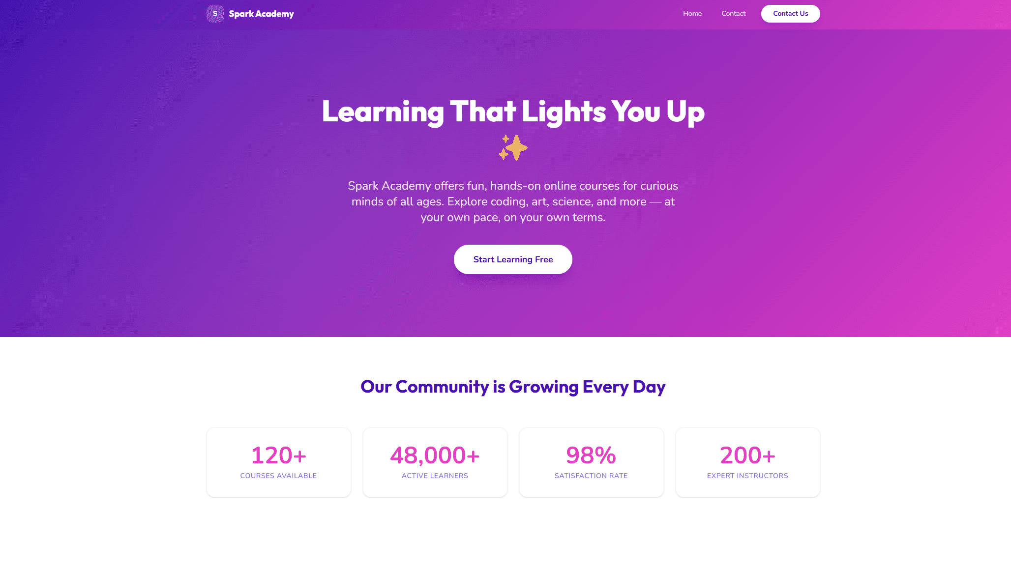 Vibrant template preview