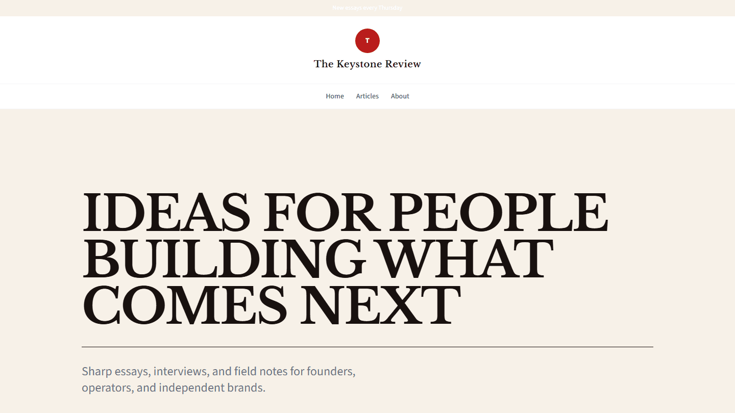 Editorial template preview
